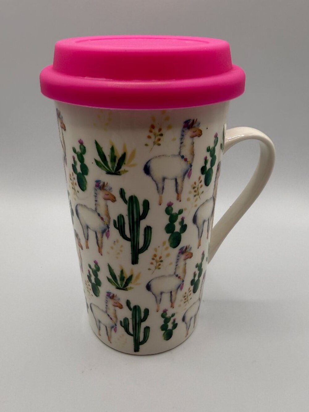 Lily & Grace Ceramic Llama Mug with Lid